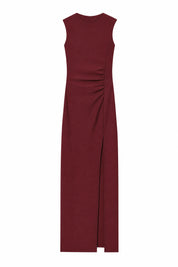 Robe longue bordeaux sans manches | Lounelle Paris