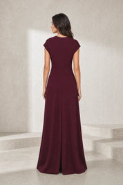 Robe longue fluide col drapé | Lounelle Paris