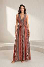 Robe longue fluide dos nu | Lounelle Paris