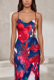 Robe longue rouge dos nu | Lounelle Paris