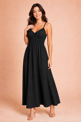 Backless Smocked Maxi Dress