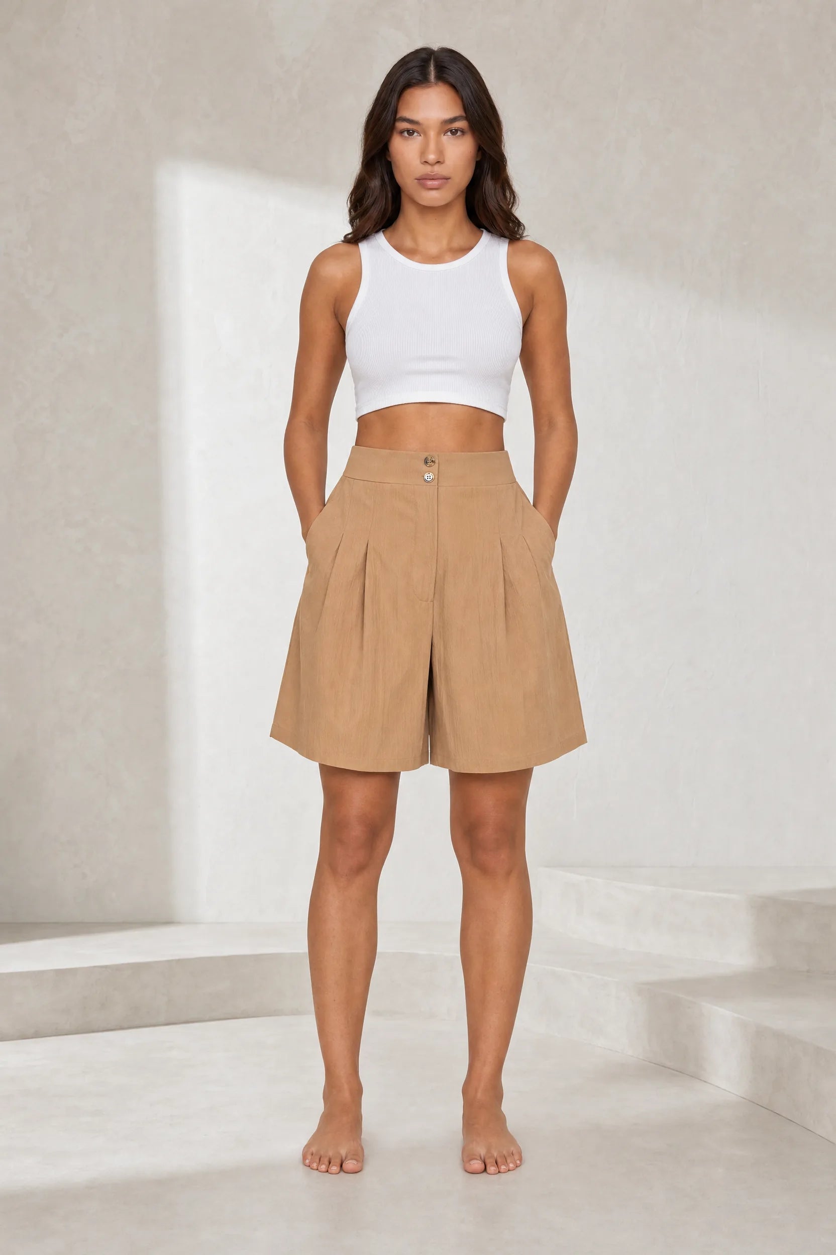 Short plissé taille haute | Lounelle Paris
