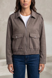 Veste ample effet suédine | Lounelle Paris