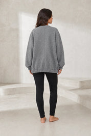 Veste grise mi-longue ample | Lounelle Paris