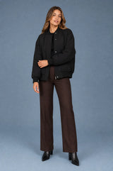 Oversized Quilted High-Neck Jacket